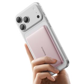 Baseus AM41 Picogo 5000 mAh Magsafe Pembe Kablosuz Powerbank