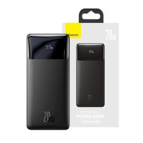 Baseus Bipow Overseas Edition Dijital Ekranlı 20W 20.000 mAh Siyah Powerbank