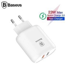Baseus Bojure Series Dual-USB QC 3.0 18W Hızlı Şarj Aleti Başlık