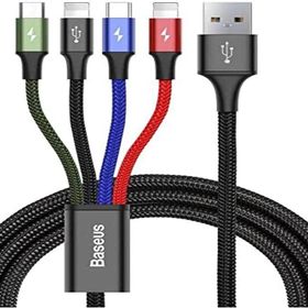 Baseus CA1T4-A01 Fast 4 in 1 Lightning Şarj Kablosu