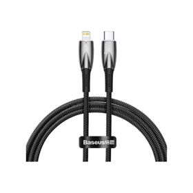Baseus CADH000001 Glimmer Series Siyah 1 m 20 W Type-C to Lightning Örgülü Şarj Kablosu