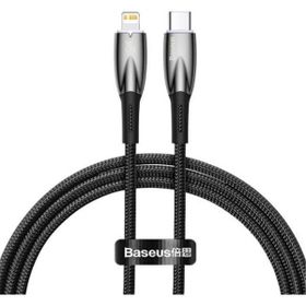 Baseus CADH000001 Glimmer Series Siyah 1 m 20 W Type-C to Lightning Örgülü Şarj Kablosu