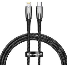 Baseus CADH000001 Glimmer Series Siyah 1 m 20 W Type-C to Lightning Örgülü Şarj Kablosu