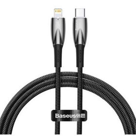 Baseus CADH000001 Glimmer Series Siyah 1 m 20 W Type-C to Lightning Örgülü Şarj Kablosu