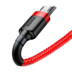 Baseus Cafule 2.4A Micro USB Kırmızı 1 m Şarj Kablosu