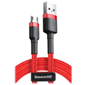 Baseus Cafule 2.4A Micro USB Kırmızı 1 m Şarj Kablosu
