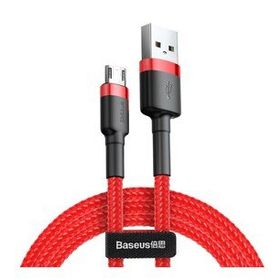 Baseus Cafule 2.4A Micro USB Kırmızı 1 m Şarj Kablosu