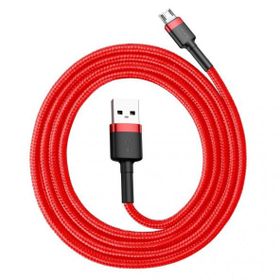Baseus Cafule 2.4A Micro USB Kırmızı 1 m Şarj Kablosu