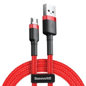 Baseus Cafule 2.4A Micro USB Kırmızı 1 m Şarj Kablosu