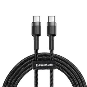 Baseus Cafule 3.0 A USB-C 1 m Gri Siyah Şarj Data Aktarımı Kablosu
