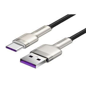 Baseus Cafule 66W Metal USB to Type-C Siyah Hızlı 100 cm Beyaz Şarj Kablosu