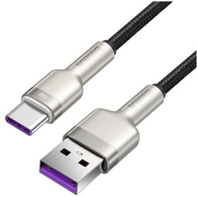 Baseus Cafule 66W Metal USB to Type-C Siyah Hızlı 100 cm Beyaz Şarj Kablosu