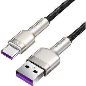Baseus Cafule 66W Metal USB to Type-C Siyah Hızlı 100 cm Beyaz Şarj Kablosu
