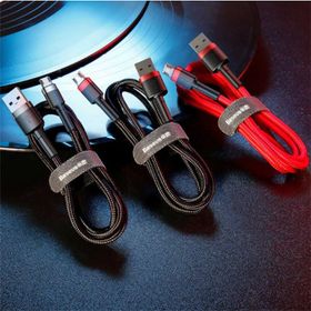 Baseus Cafule Kırmızı Micro USB 1 m 2.4 A Hızlı Şarj Halat USB Kablo