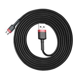 Baseus Cafule Kırmızı Micro USB 1 m 2.4 A Hızlı Şarj Halat USB Kablo