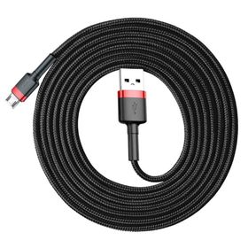 Baseus Cafule Kırmızı Micro USB 1 m 2.4 A Hızlı Şarj Halat USB Kablo