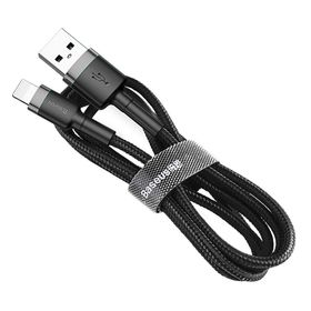 Baseus Cafule Serisi Şarj & Data Aktarım Kablosu Gri - Siyah 2 m 1.5 A USB Type A & Lightning Kablo