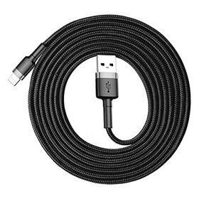 Baseus Cafule Serisi Şarj & Data Aktarım Kablosu Gri - Siyah 2 m 1.5 A USB Type A & Lightning Kablo