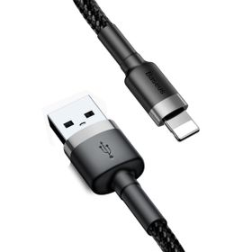 Baseus Cafule Serisi Şarj & Data Aktarım Kablosu Gri - Siyah 2 m 1.5 A USB Type A & Lightning Kablo