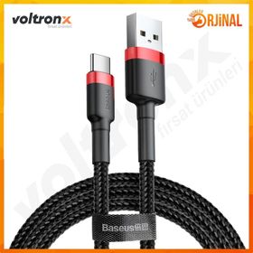 Baseus Cafule TYPE-C 2A Kırmızı-Siyah 2 m Şarj Kablosu