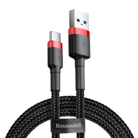 Baseus Cafule TYPE-C 2A Kırmızı-Siyah 2 m Şarj Kablosu