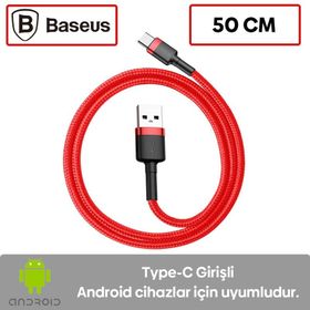Baseus Cafule Usb Type C 1 Metre 3.0A Hızlı Şarj Halat Usb Kablo