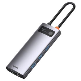 Baseus CAHUB-CW0G Metal Gleam 6in1 Type-C Girişli Gri HUB