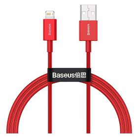 Baseus CALYS-A09 Superior Series USB To Lightning iPhone Hızlı 1 mt 2.4A Kırmızı Şarj Kablosu