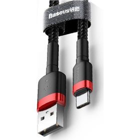 Baseus CATKLF-U91 Cafule Type-C 3 m Kırmızı Siyah USB Şarj ve Data Kablosu