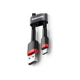 Baseus CATKLF-U91 Cafule Type-C 3 m Kırmızı Siyah USB Şarj ve Data Kablosu