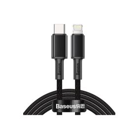 Baseus CATLWJ-01 Tungsten Gold 1 m Siyah Type-C to Lightning 20W Kablo
