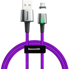 Baseus CATXC-A05 Zinc Magnetic USB Type-C Başlık 3.0 A 1 m Mor Şarj Kablosu