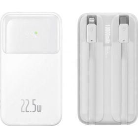 Baseus Comet Series 10.000 mAh 22.5W Hizli Sarj Dijital Gostergeli Beyaz Powerbank