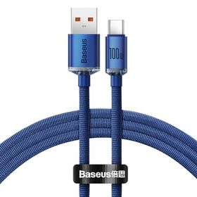 Baseus Crystal Shine 100W 1.2 m Mavi Type-C Kablo