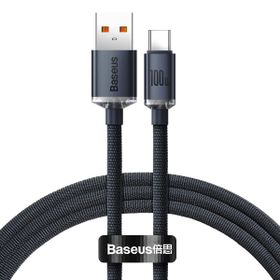 Baseus Crystal Shine 100W 1.2 m Siyah Type-C Kablo