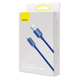Baseus Crystal Shine Fast Charging 2.4A 1.2 m Mavi Lightning Kablo
