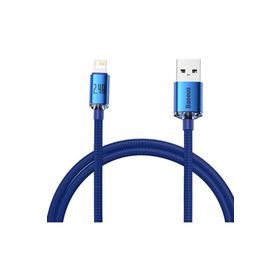 Baseus Crystal Shine Fast Charging 2.4A 1.2 m Mavi Lightning Kablo