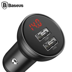 Baseus Digital Display Siyah 24W 4.8A Dual USB Çift USB Hızlı Araç Şarjı