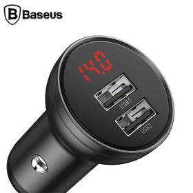 Baseus Digital Display Siyah 24W 4.8A Dual USB Çift USB Hızlı Araç Şarjı