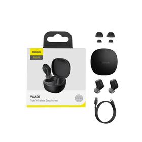 Baseus Encok WM01 Siyah Bluetooth Kulaklık
