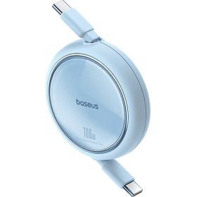 Baseus Free 2 Draw Mini Makaralı Type-C to 100W 1 mt Mavi Kablo
