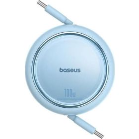 Baseus Free 2 Draw Mini Makaralı Type-C to 100W 1 mt Mavi Kablo