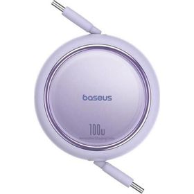 Baseus Free 2 Draw Mini Makaralı Type-C to 100W 1 mt Mor Kablo