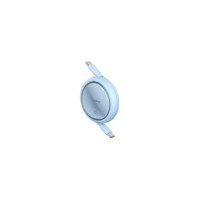 Baseus Free 2 Pull 1.5 mt Mavi 100W Mini Makaralı Type-C to Type-C Kablo