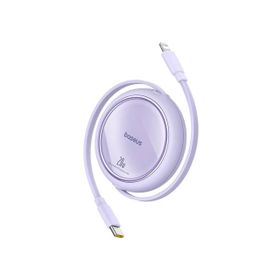 Baseus Free 2 Pull 1 mt 20W Mor Mini Makaralı Type-C to Lightning Kablo