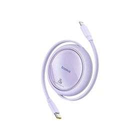 Baseus Free 2 Pull 1 mt 20W Mor Mini Makaralı Type-C to Lightning Kablo