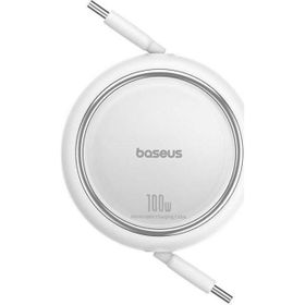 Baseus Free2 Draw Mini Makaralı Type-C to 100W 1 m Beyaz Kablo
