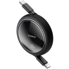 Baseus Free2 Draw Mini Makaralı Type-C to 100W 1 mt Siyah Kablo