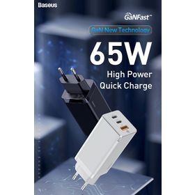 Baseus GaN 65W 4.0 3.0 Usb C PD Hızlı Şarj 3 Port Usb Şarj Aleti