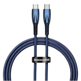 Baseus Glimmer 100W Type-C TO 1 m Mavi Şarj Kablosu